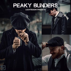 6 Peaky Blinders Lightroom Presets: Cinematic Film Look, Dark Moody Filters (Digital Download)