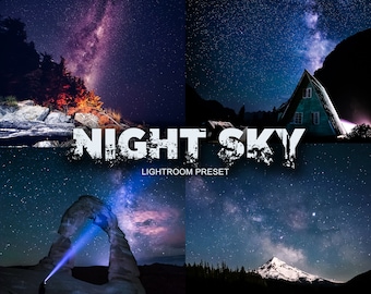 3 Astrophotography Lightroom Presets: Night Sky Photography, Milky Way Presets (Digital Download)