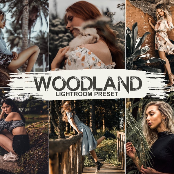 WOODLAND  Preset - Lightroom Presets, Rich Earthy Presets For Bloggers, Forest Photography Presets, Warm Tones Presets, Woodland Rich Preset