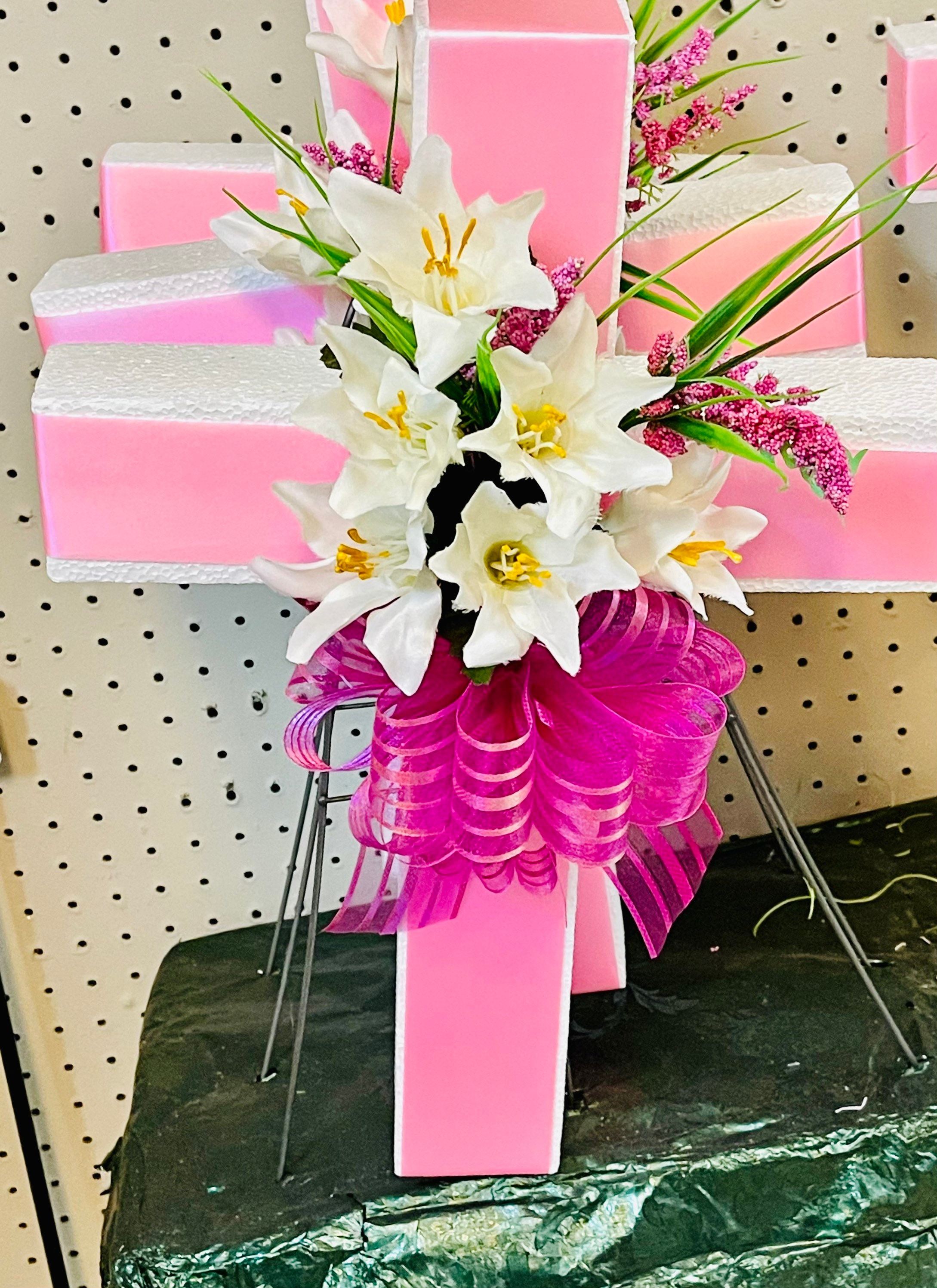 Spring Cemetery Cross Gravesite Decorations Easter Grave Etsy