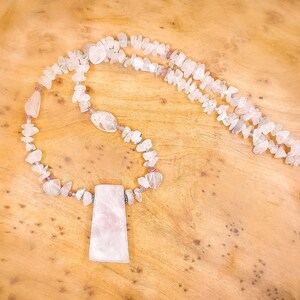 Pink Jewelry Gift: Sweet Handmade Rose Quartz Crystal Necklace ~ Gift for Her ~ Pink Gemstone Jewelry ~ Feminine Just Because Gift