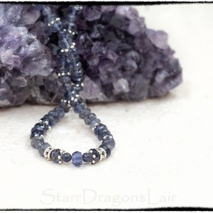 Hand-Faceted Amethyst Necklace: Purple and Silver Jewelry, Gift for Her, February Birthstone, Birthday Gift for Woman, Gemstone Necklace
