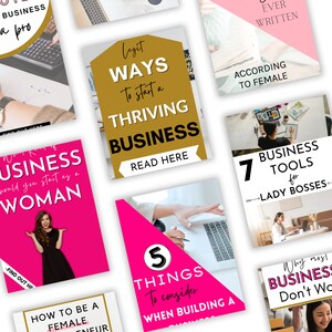 45 Pinterest Canva Templates, Pinterest templates for canva, Pinterest Templates for Women Entrepreneurs, Pinterest Pin Templates, Canva