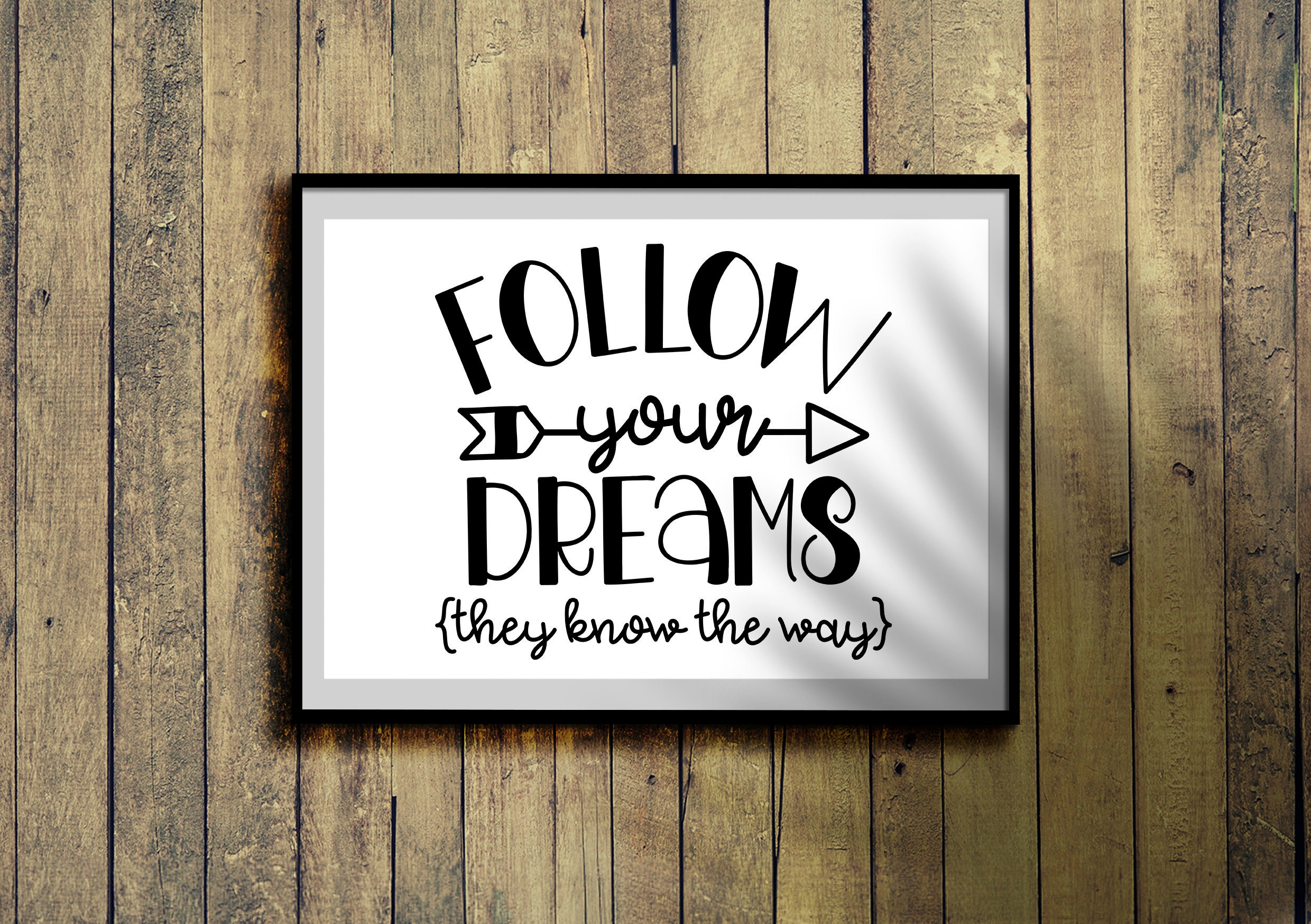 Follow Your Dreams Wall Art Etsy