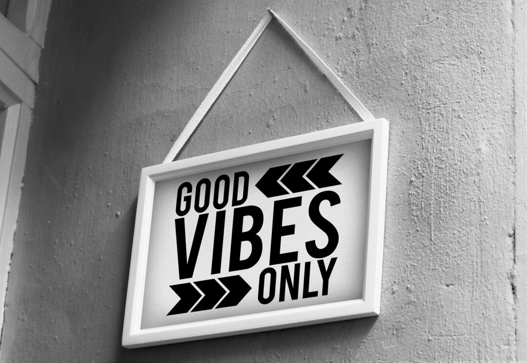 Good Vibes Only Wall Art Etsy