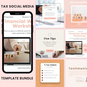 Paquete de preparación de impuestos, Instagram de preparación de impuestos, paquete de folletos de preparación de impuestos, plantilla de folleto de impuestos, paquete de folletos de preparación, plantillas de preparación de impuestos, publicación de preparación de impuestos