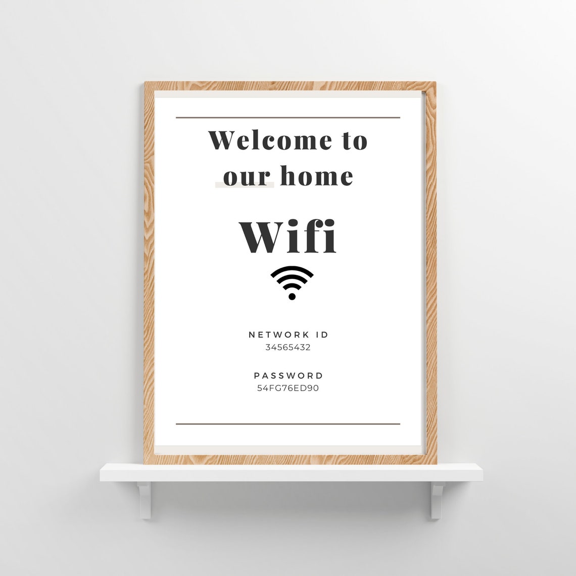 Wifi Printable Instant Download Wifi Sign Wifi Sign Template Wifi