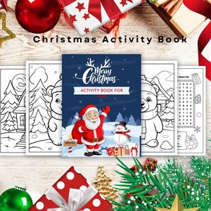 Christmas Activity Book for Kids, Christmas Coloring Pages, Christmas Coloring Book, Christmas Coloring Book for Kids, Christmas Printable