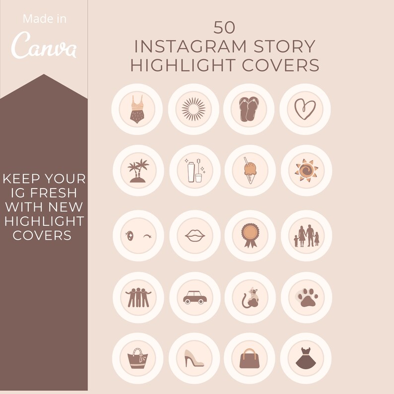 Instagram Highlight Covers| Instagram Template| Instagram Template ...