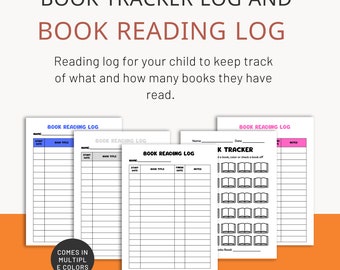 Reading Tracker Printable | Reading Log Printable | Instant Download| Printable | Tracker Printable| Book Tracker Printable| Book Log