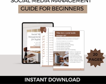 Social Media Management Guide For Beginners, Social Media Manager, Social Media Management, Social Media Manager Business Starter Guide
