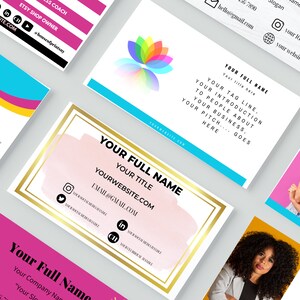 10 DIY Digital Business Card Templates, Business Card Template Bundle, Canva Templates, Canva Business Card templates, Business cards