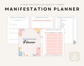 2025 Manifestation Planner, Law Of Attraction Planner, Manifestation Journal,  Gratitude Journal, Printable Planner, Manifest Planner