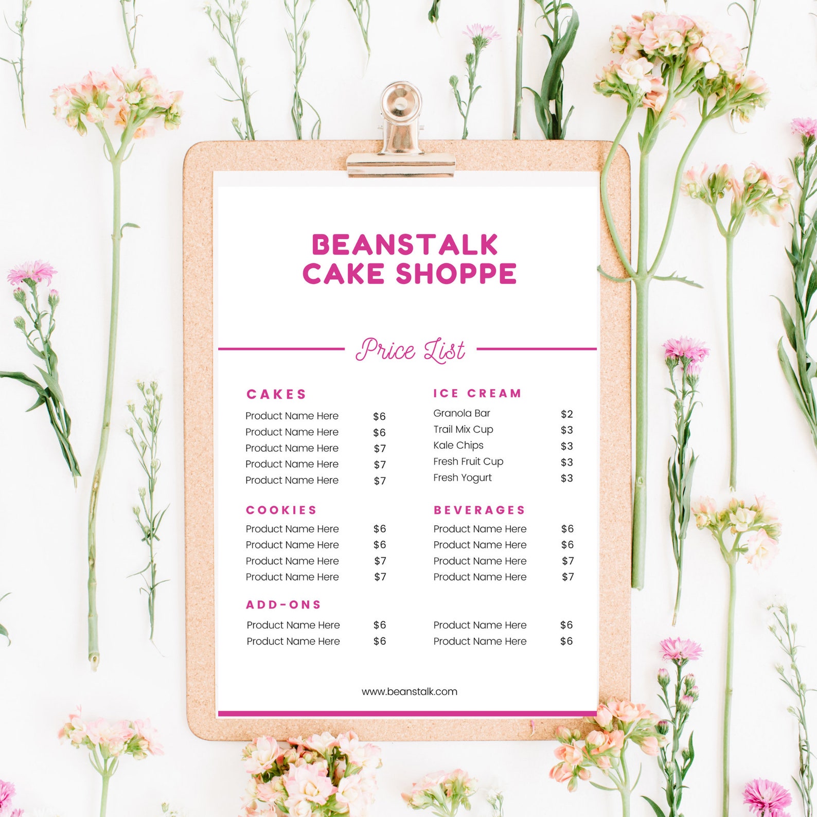 Price List Template Editable Canva Price List Template Price Etsy 
