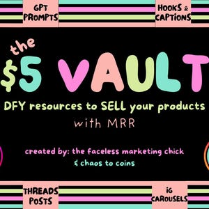 Der 5 Dollar Tresor DFY Content Bank | Done-for-You Digitale Produkte mit MRR | Rechte weiterverkaufen | Hooks, Captions, Carousels & ChatGPT Prompt