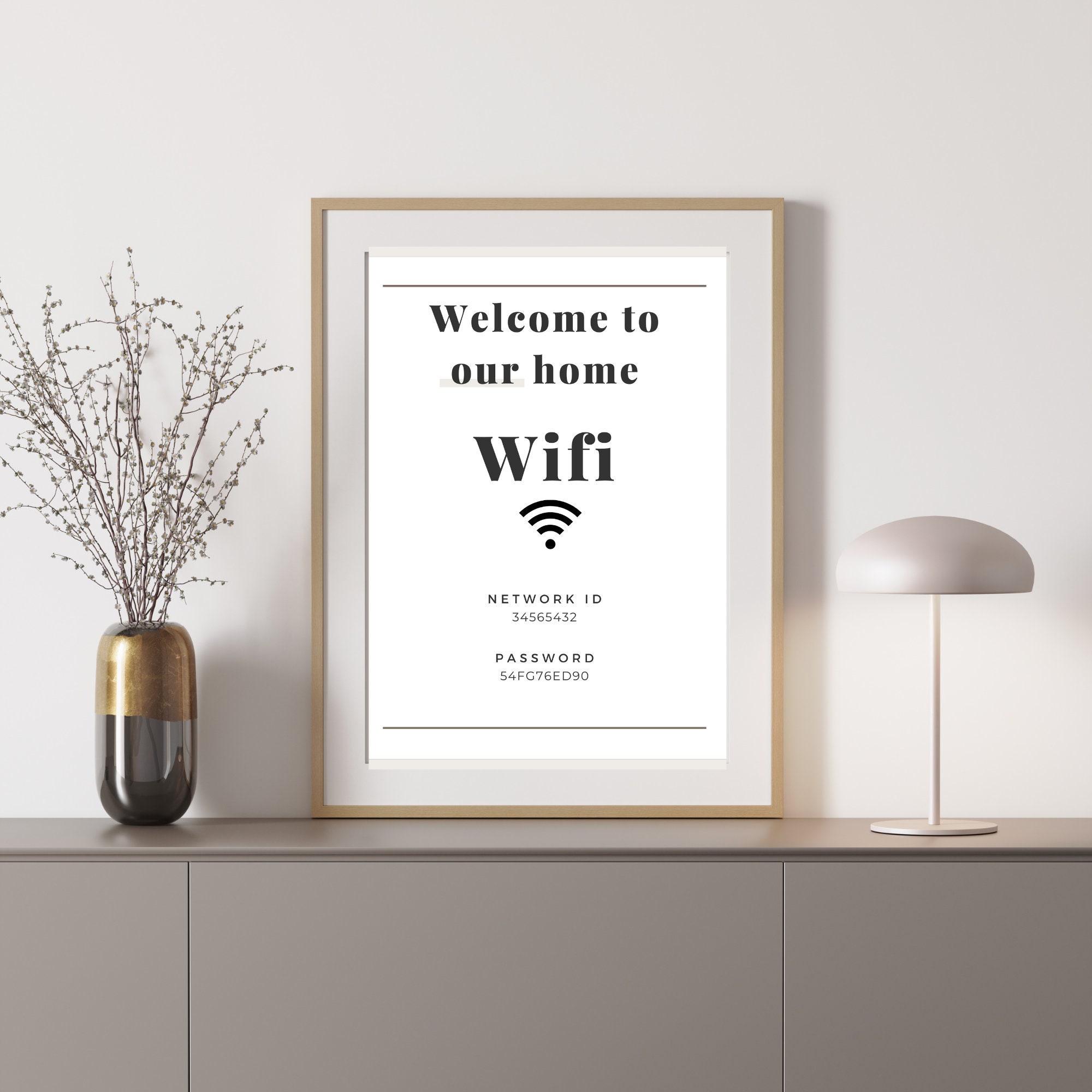 Wifi Printable Instant Download Wifi Sign Wifi Sign Template Wifi