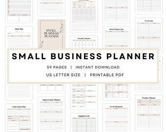 Small Business Planner Binder | Home Business Organizer Printable| Online Business PDF| Direct Sales| Business Sheets 2023| Undated Planner