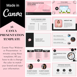 Canva Presentation Slides, Presentation Slides, Presentation template, presentation design, Canva Templates, Canva Powerpoint Template