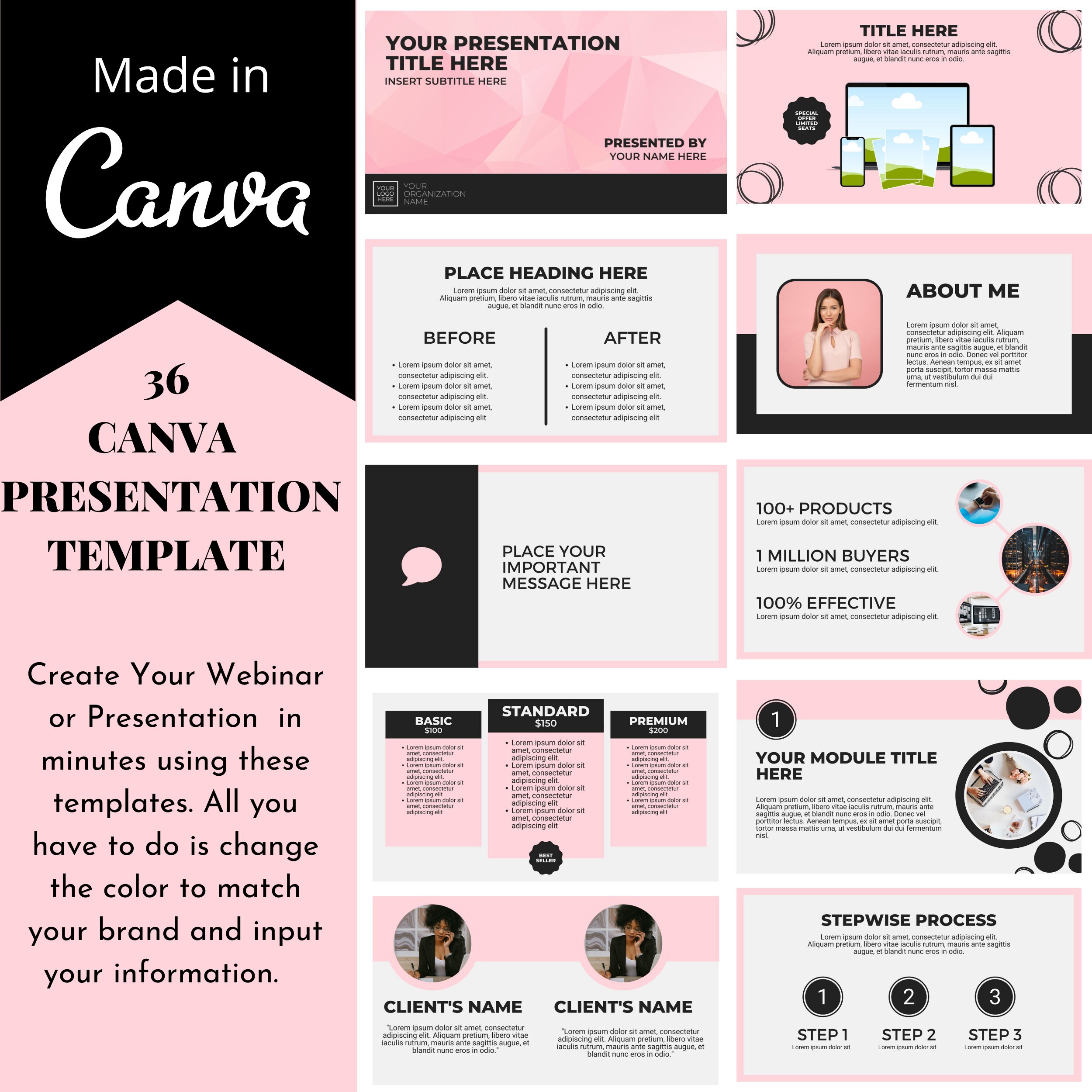 Canva Presentation Slides Presentation Slides Presentation Etsy Singapore