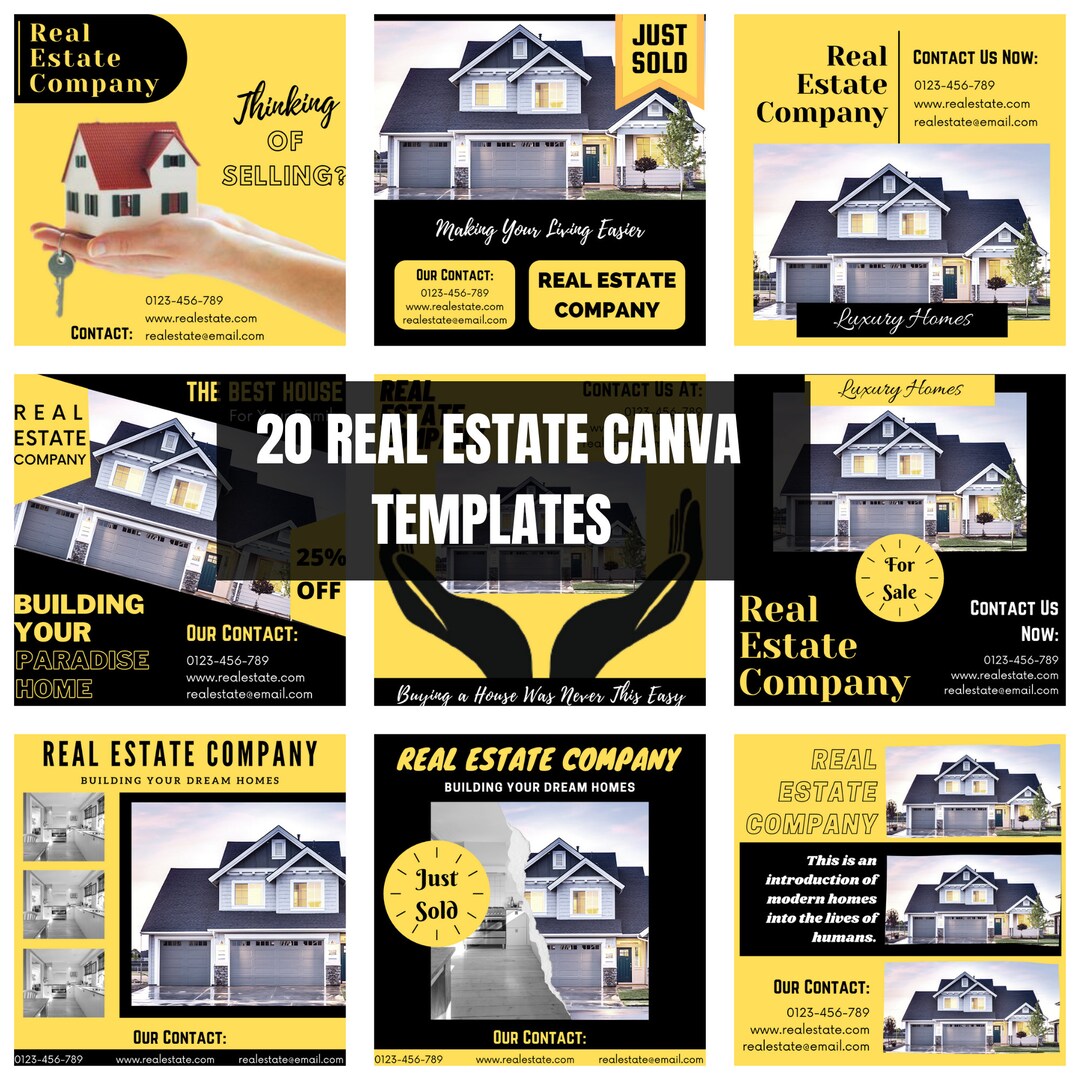 Real Estate Social Media Instagram Post Templates , Realtor Templates ...