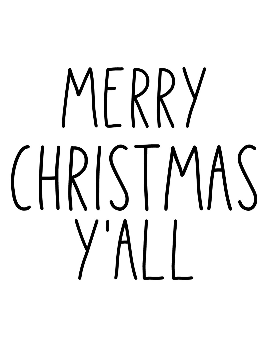 Rae Dunn Inspired Printable Merry Christmas Wall Art Etsy UK