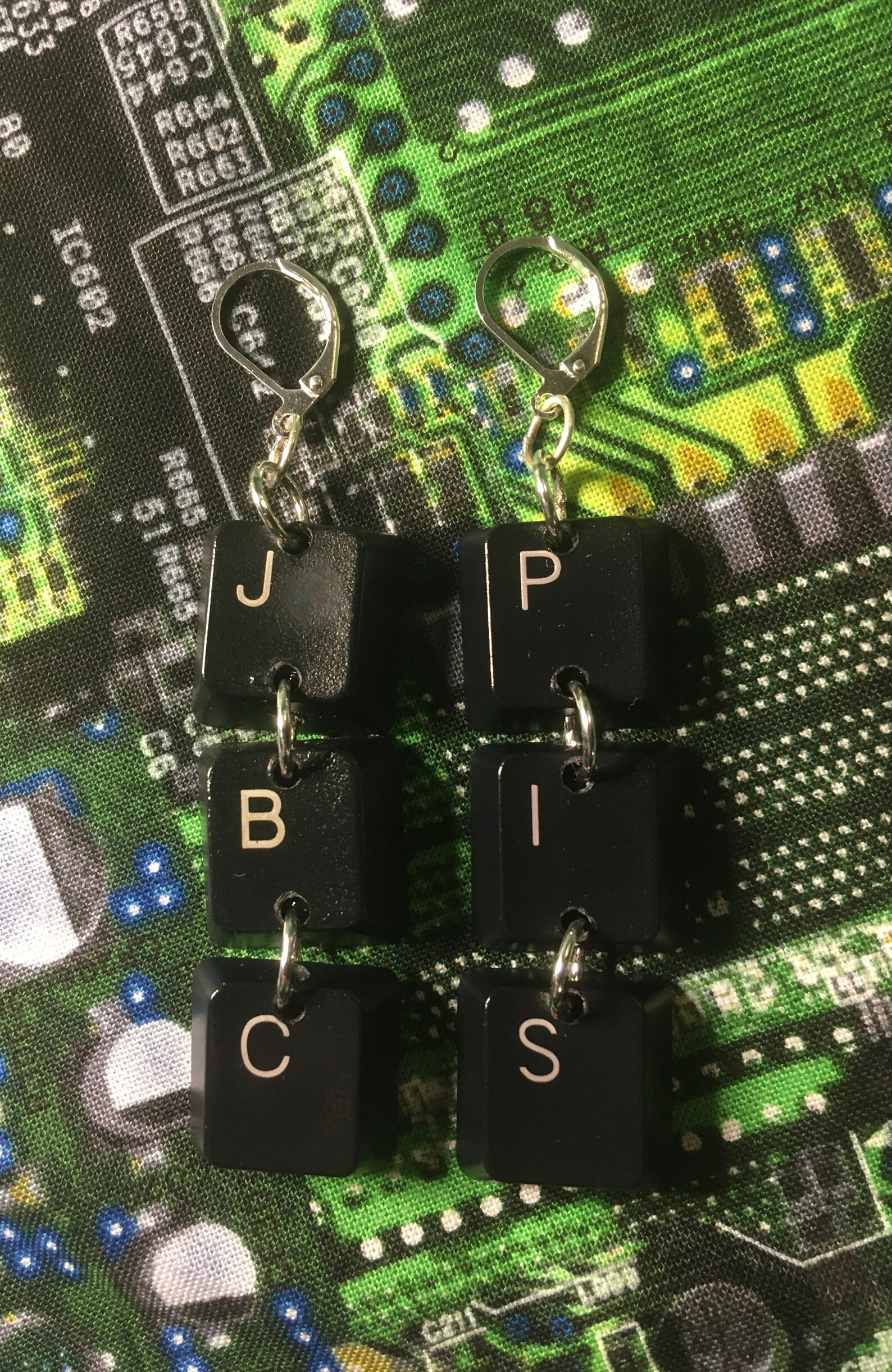 Geeky hacker programmer coder keyboard keycap earrings Etsy