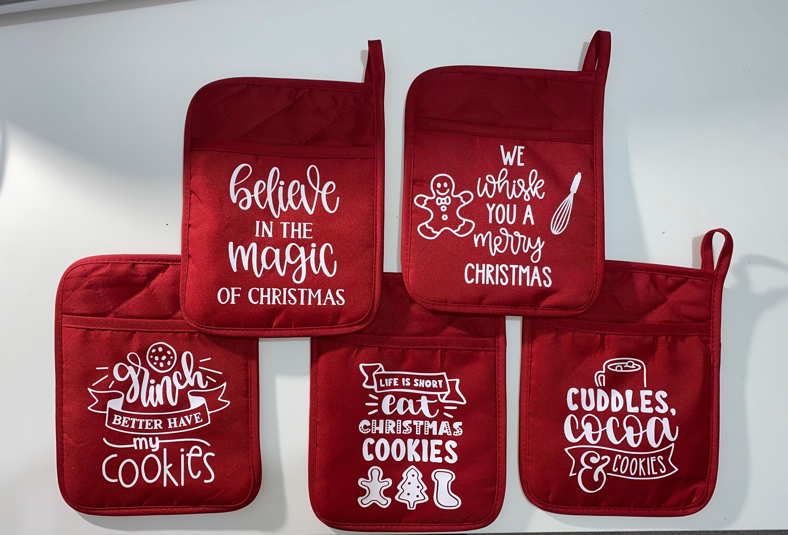 Christmas Oven Mitt Etsy