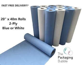 Premium Quality 20" Couch Rolls Hygiene Massage Salon Beauty Paper Blue White