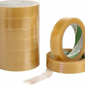 Ruban adhésif transparent 25 mm x 50 m pour emballage de colis pour cellophane cadeau