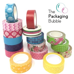 Washi Tape Pack Set Cinta Adhesiva Decorativa Azul Floral Flores Verde