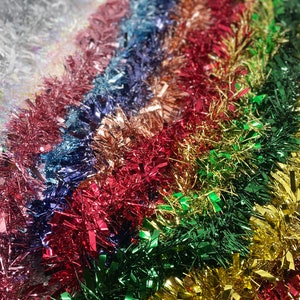 Tinsel Chunky 2M 6.5 FT Christmas Tree Decoration Garland Festive Xmas Colours
