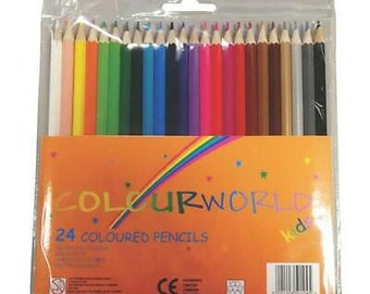 Colourworld Art Colouring Pencils Set Kids Artist Sketching 24 Pack