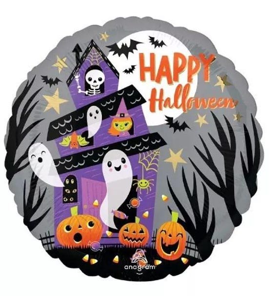 Happy Halloween Balloon Trick or Treat Ghosts Fun Party Decoration 18 Foil Decs Etsy Australia