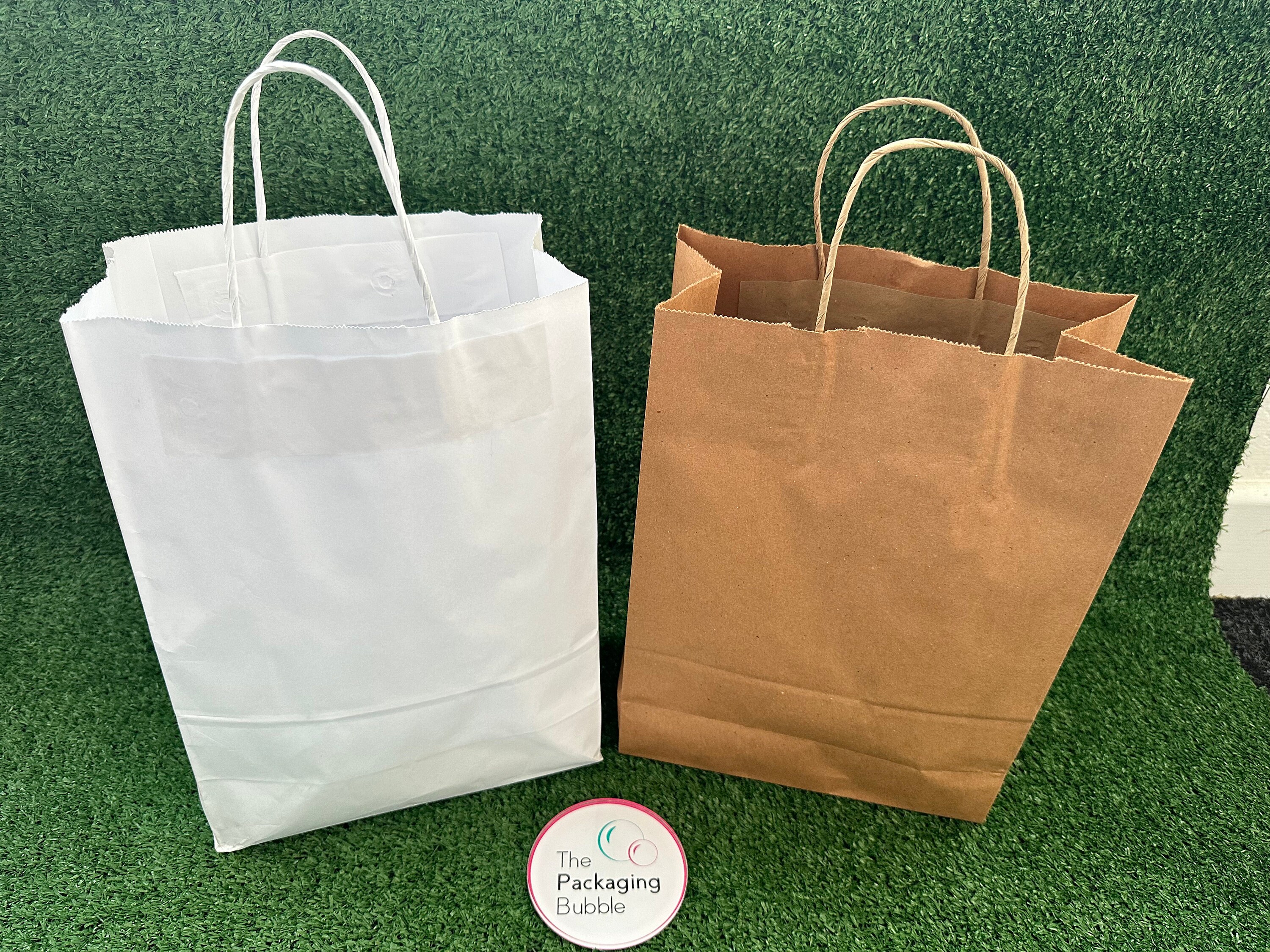 Square Paper Bag With Ribbon Handle 10 Pcs. Paper Shopping Bags