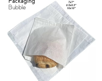 Greaseproof Biodegradable Paper Bags White Sweets Food Sandwich Grocery Takeaway