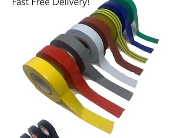 Electrical Insulation PVC Tape Retardant Coloured 19mm 20m Coloured Electricians