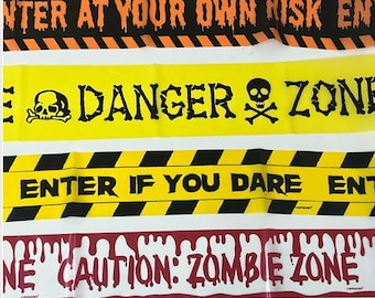 Halloween Warning Tape Banner Haunted House Party Decoration Horror Caution 9M