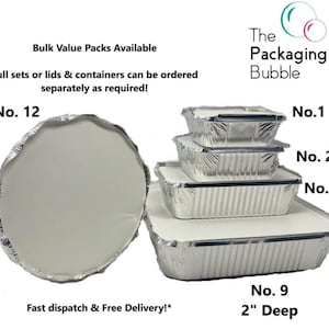 8x8 Foil Pans with Lids (10Count) 8 Inch Square Aluminum Pans with