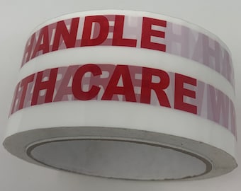 Pacplus Handle With Care Packaging Parcel Packing Tape Strong 50mm x 66m