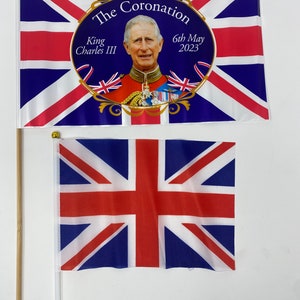 Union Jack Flags Small Hand Held Waving Kings Party Dec Street 1-1000 Euros Street Athletics Garden Party Football