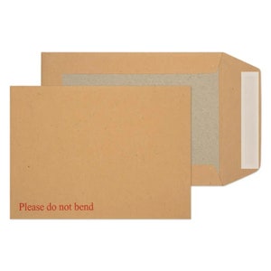 Enveloppes en carton rigide avec dos cartonné Veuillez ne pas plier les enveloppes Marron Manille C4 C5 C3 B4 C3+