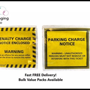 Boete voor parkeerovertreding Echte PCN-kennisgeving Poly Wallets Tassen