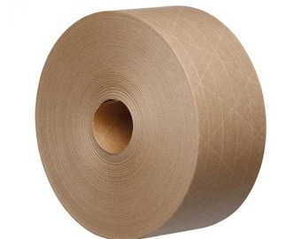 Gummed Paper Tape Roll 70mm x100M Eco Friendly Water Activated Reinforced