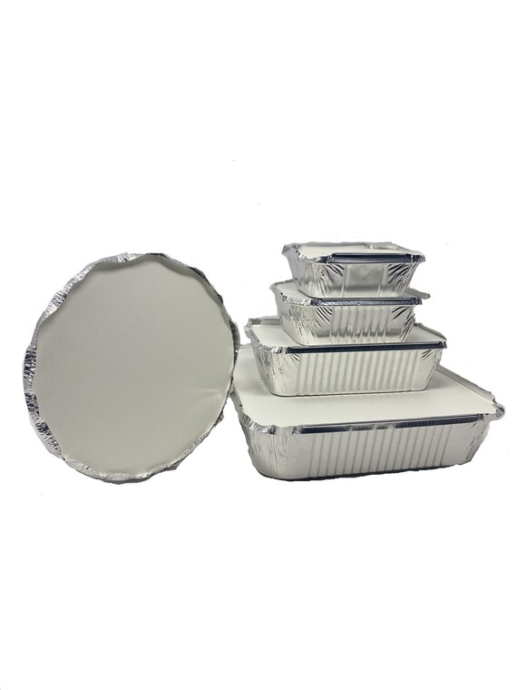 Aluminium Foil Food Containers With Lids Takeaway Home Catering Disposable Bake 