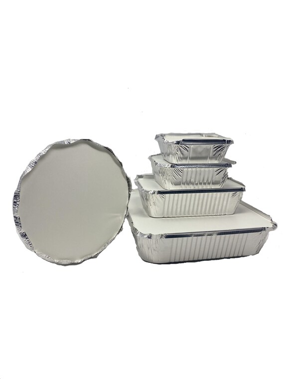 Aluminium Foil Food Containers With Lids Takeaway Home Catering Disposable  Bake 