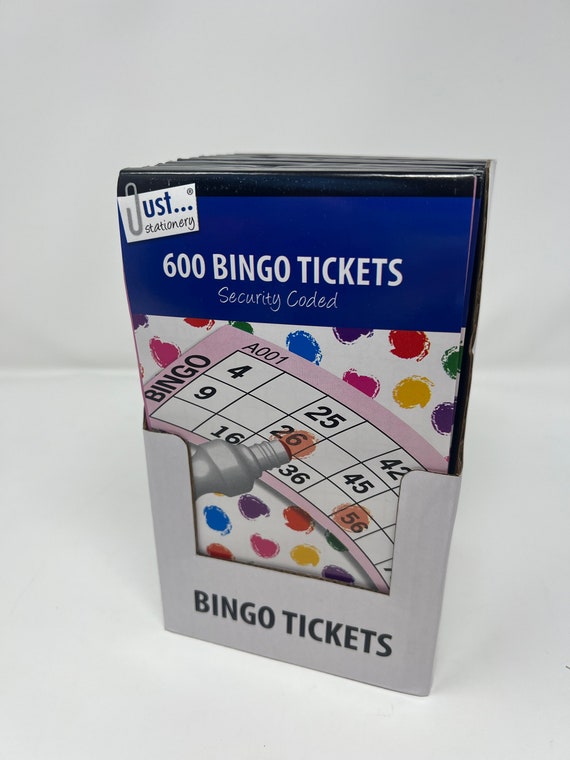 600 Jumbo Bingo Tickets Security Coded Perforated Fun Game Bingo - Etsy 600 Jumbo Bingo Tickets Security Coded Perforated Fun Game Bingo - Etsy