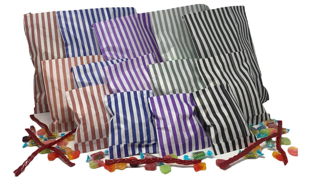 Sacchetti Caramelle Bustine Di Carta Colorate Sacchetti Trasparenti con Fondo