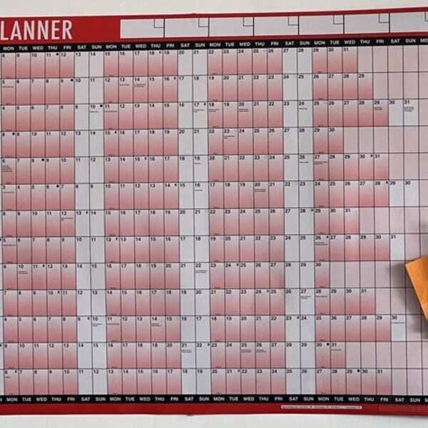 2024 Laminated Wall Calendar Etsy 2024 Laminated Wall Calendar Etsy