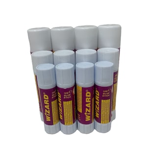 Wizard Glue Sticks Solvent Free Non-Toxic 10g 20g 40g Class Pack