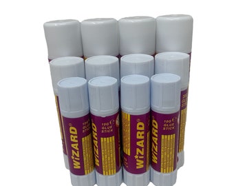 Wizard Glue Sticks Solvent Free Non-Toxic 10g 20g 40g Class Pack